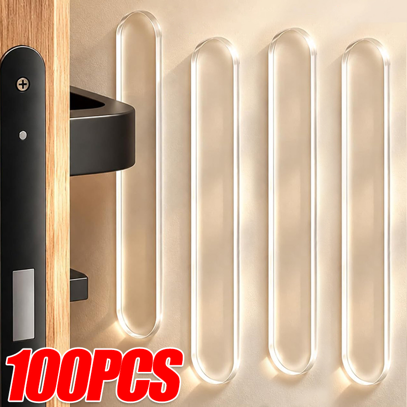 Door Stopper Rubber - Silicone Cabinet Bumpers Strips Self-Adhesive Anti-collision