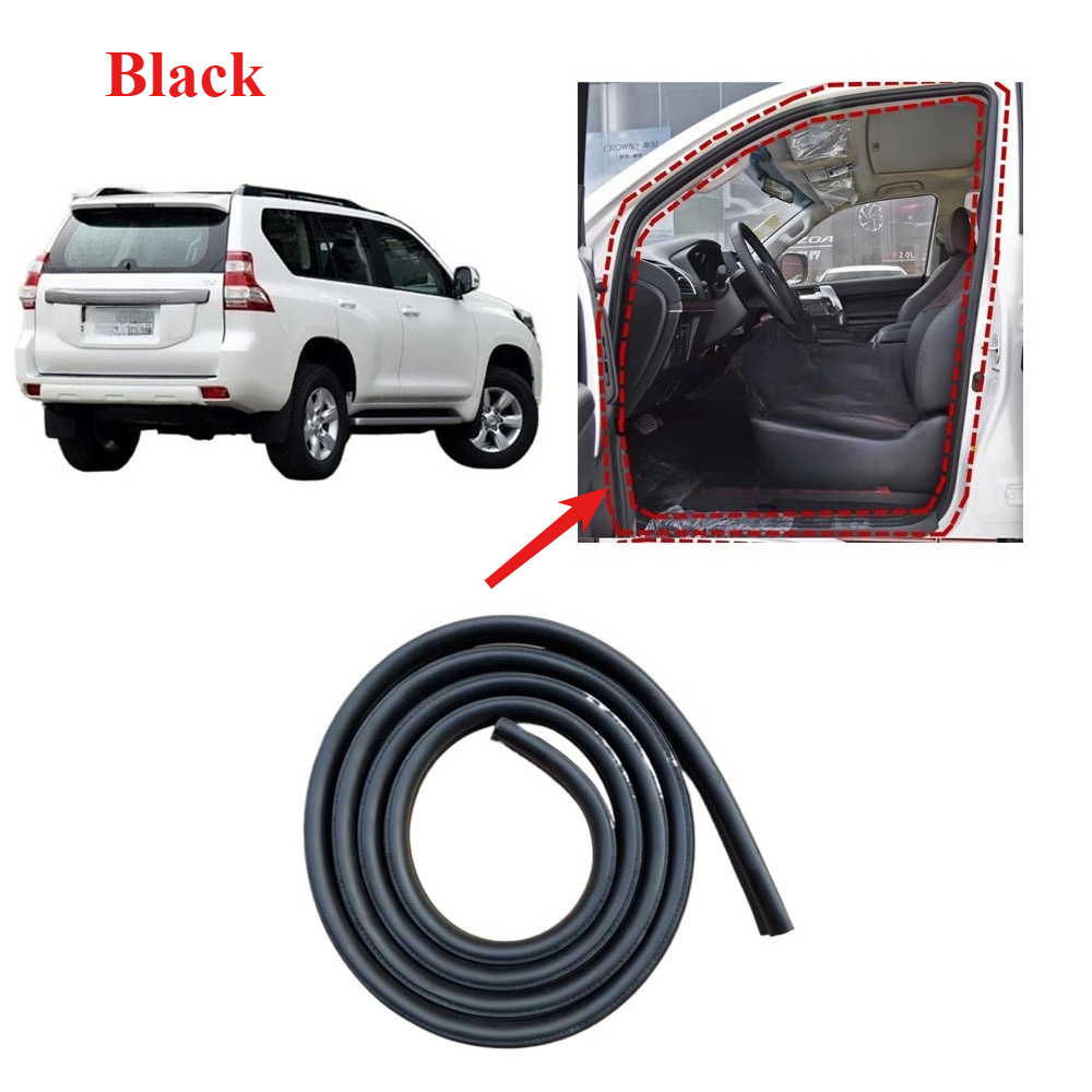Door Weather Strip - 1 Piece Black Door Rubber for