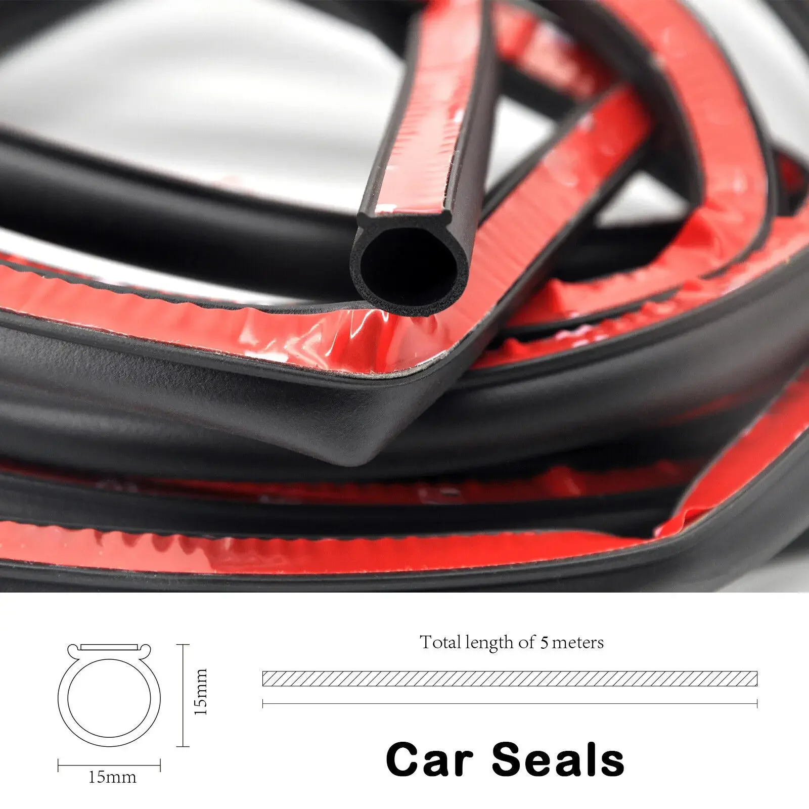 Door Weather Strip - 5m Door Weatherstrip Seal Strip Edge