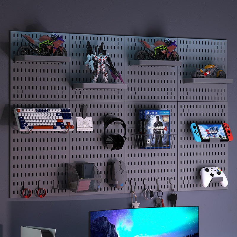 Home Improvement Diy - Non Drill Wall Mounted Storage Pegboard
