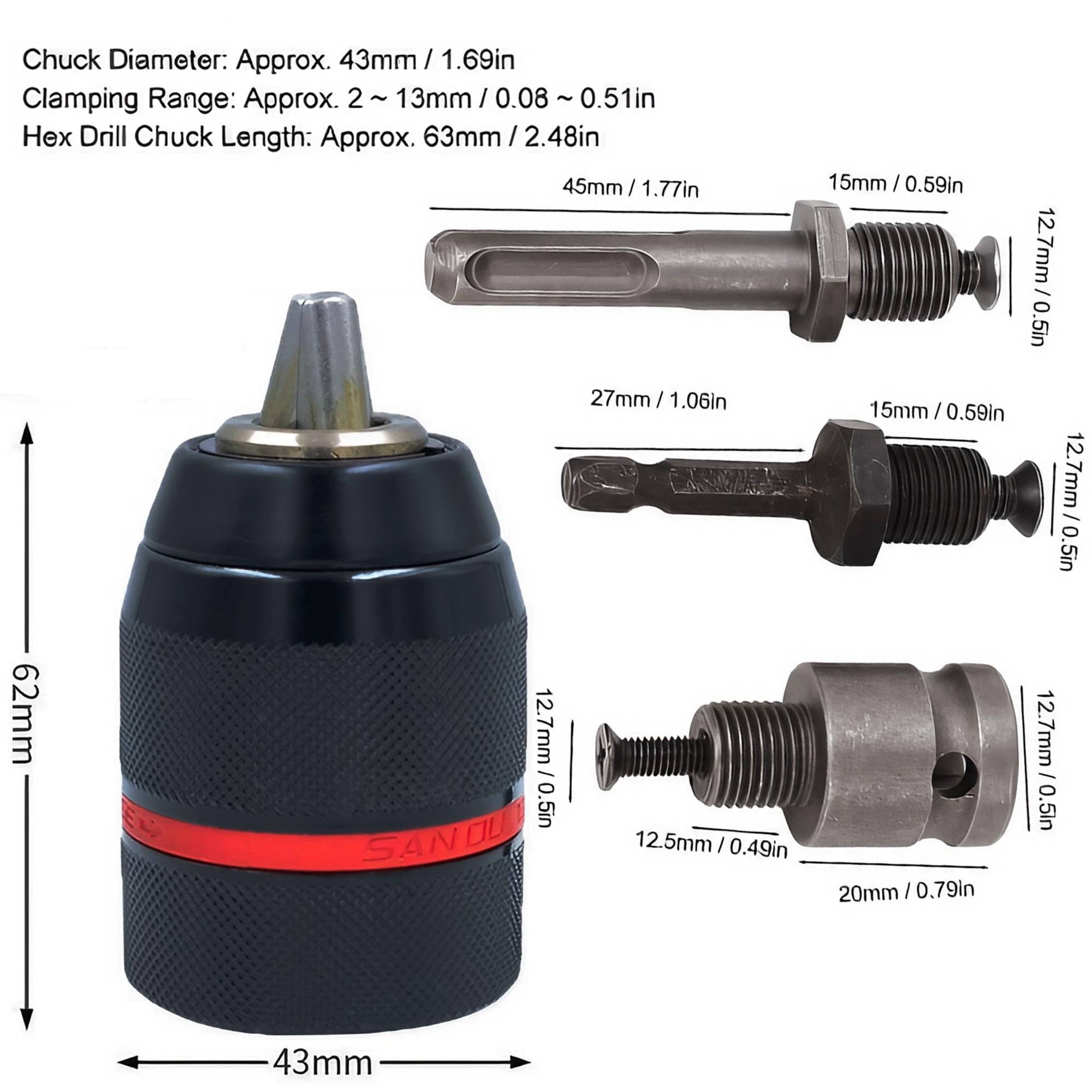 4Pcs 2-13mm Keyless Metal Dril - đánh giá và giá Screwdriver Set Precision