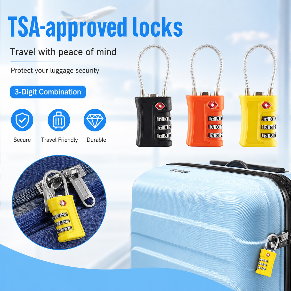 TSA Approved Luggage Lock 3 Di - đánh giá và giá Home Improvement Hardware