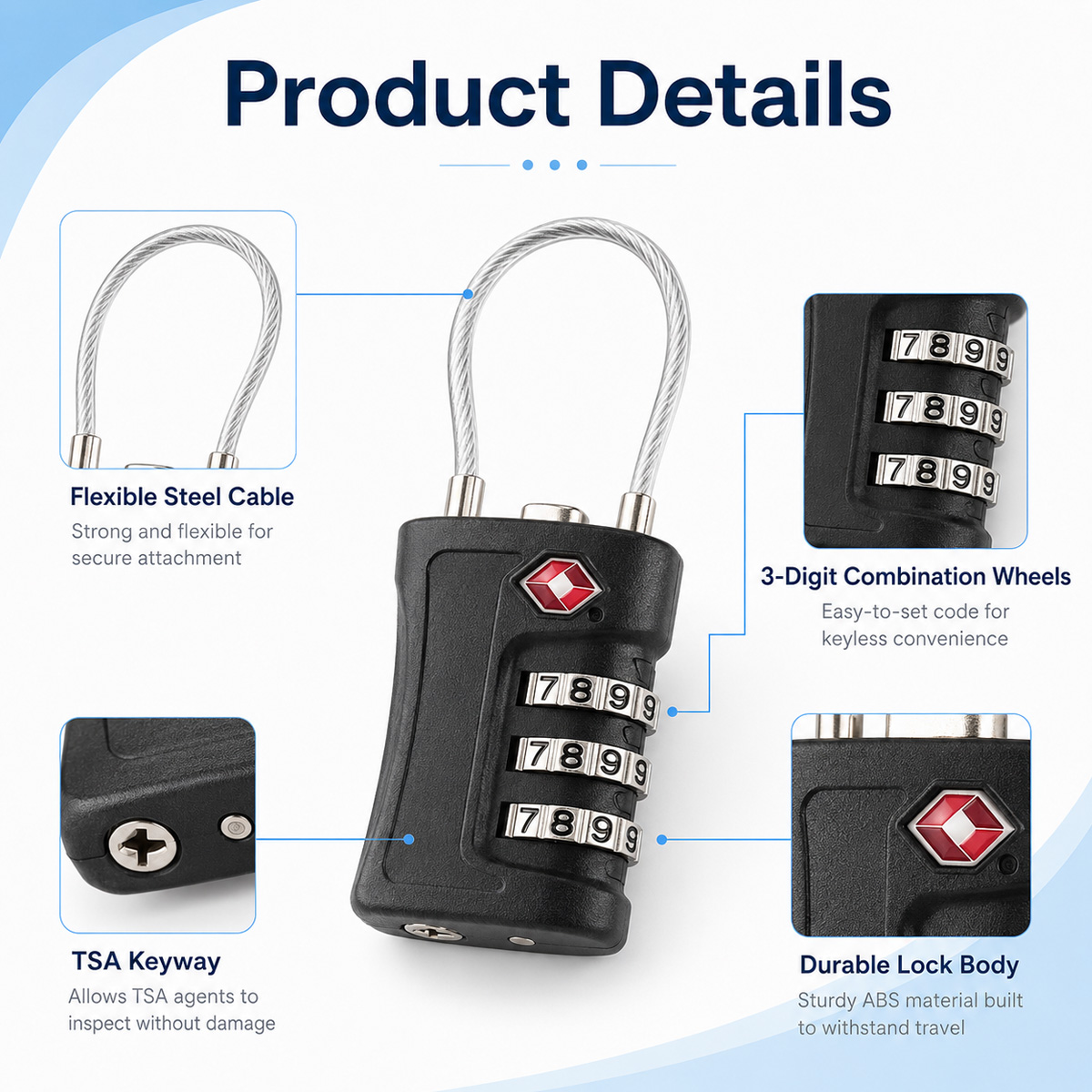 TSA Approved Luggage Lock 3 Di - đánh giá và giá Home Improvement Hardware