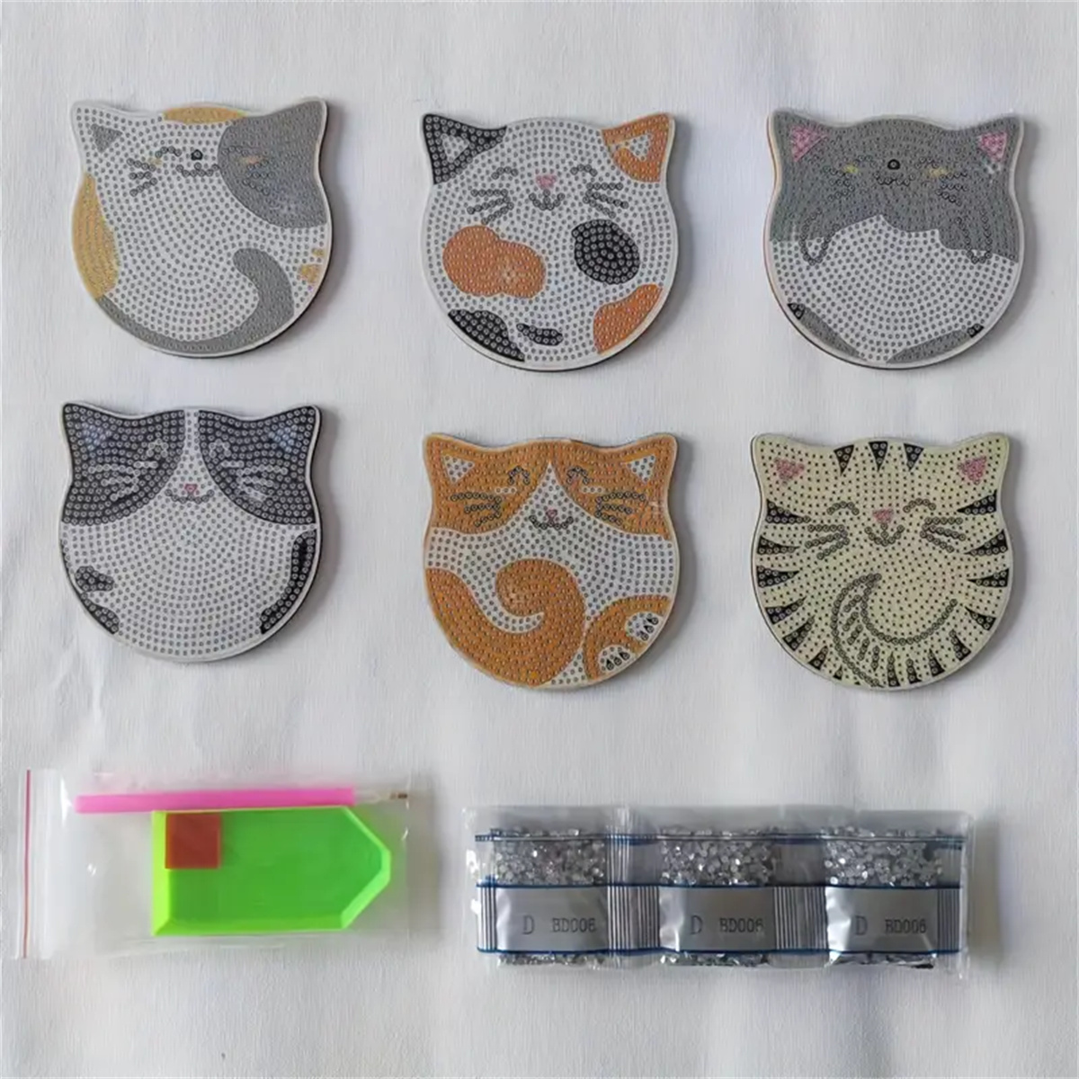 6 Pieces/set DIY Cat Rhineston - đánh giá và giá Home Improvement Diy