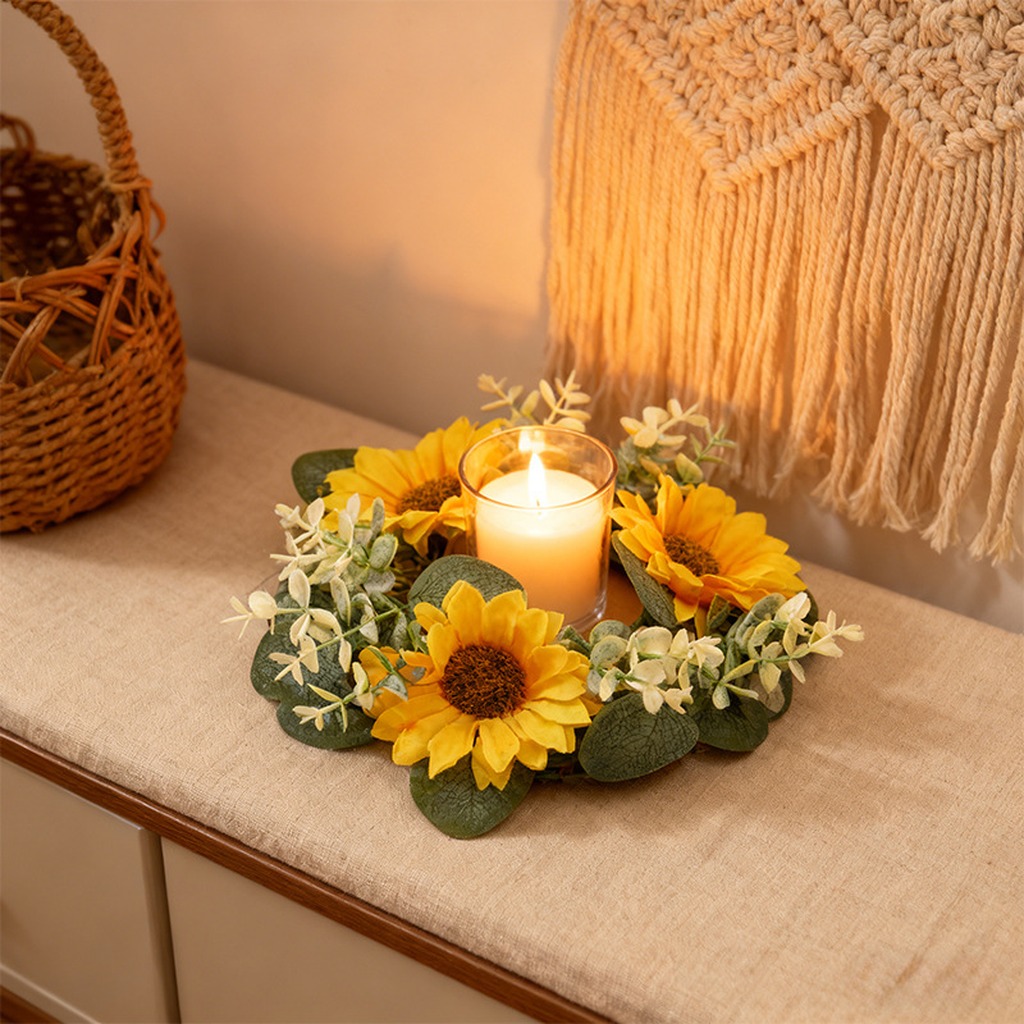 Artificial Sunflower Wreath Li - đánh giá và giá Home Improvement Store
