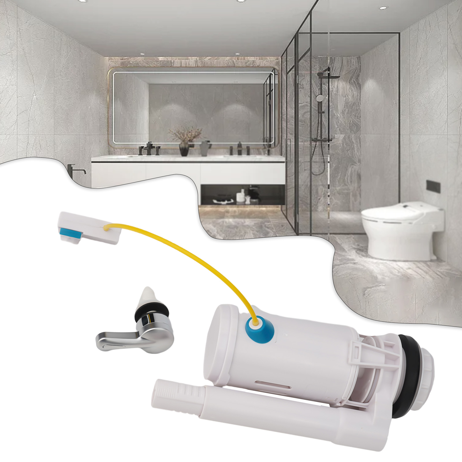 Control Dual Flush Valve Plast - đánh giá và giá Toilet Flush Valve