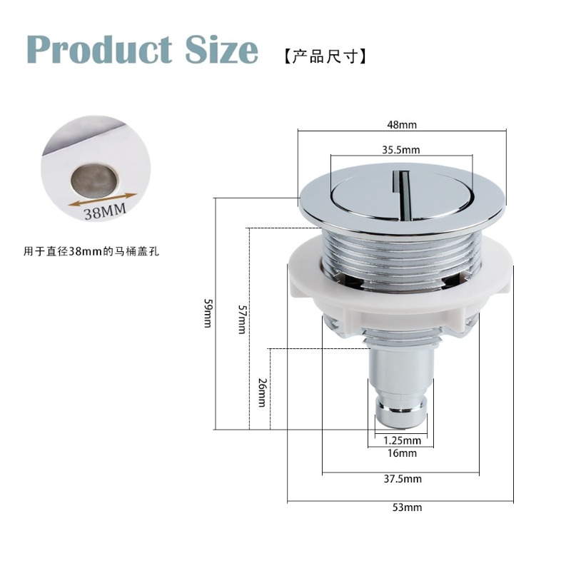 Cable Controlled Dual Flush Va - đánh giá và giá Toilet Flush Valve