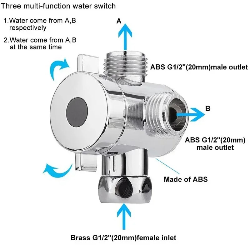 Diverter Valve G1/2 Splitter 2 - đánh giá và giá Toilet Flush Valve